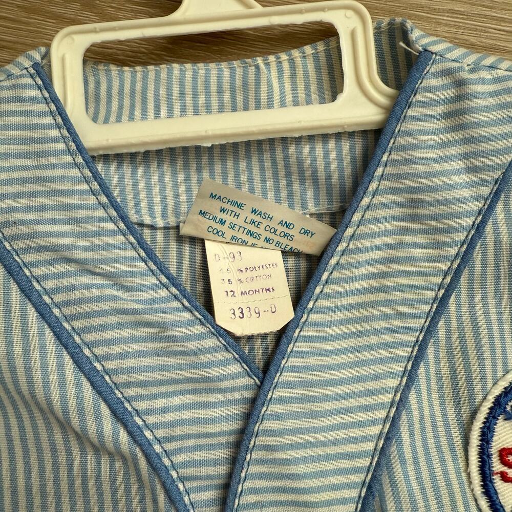 Vintage Cradle Togs shirt Vtg cotton candy little slugger outfit size 6months - Picture 6 of 7